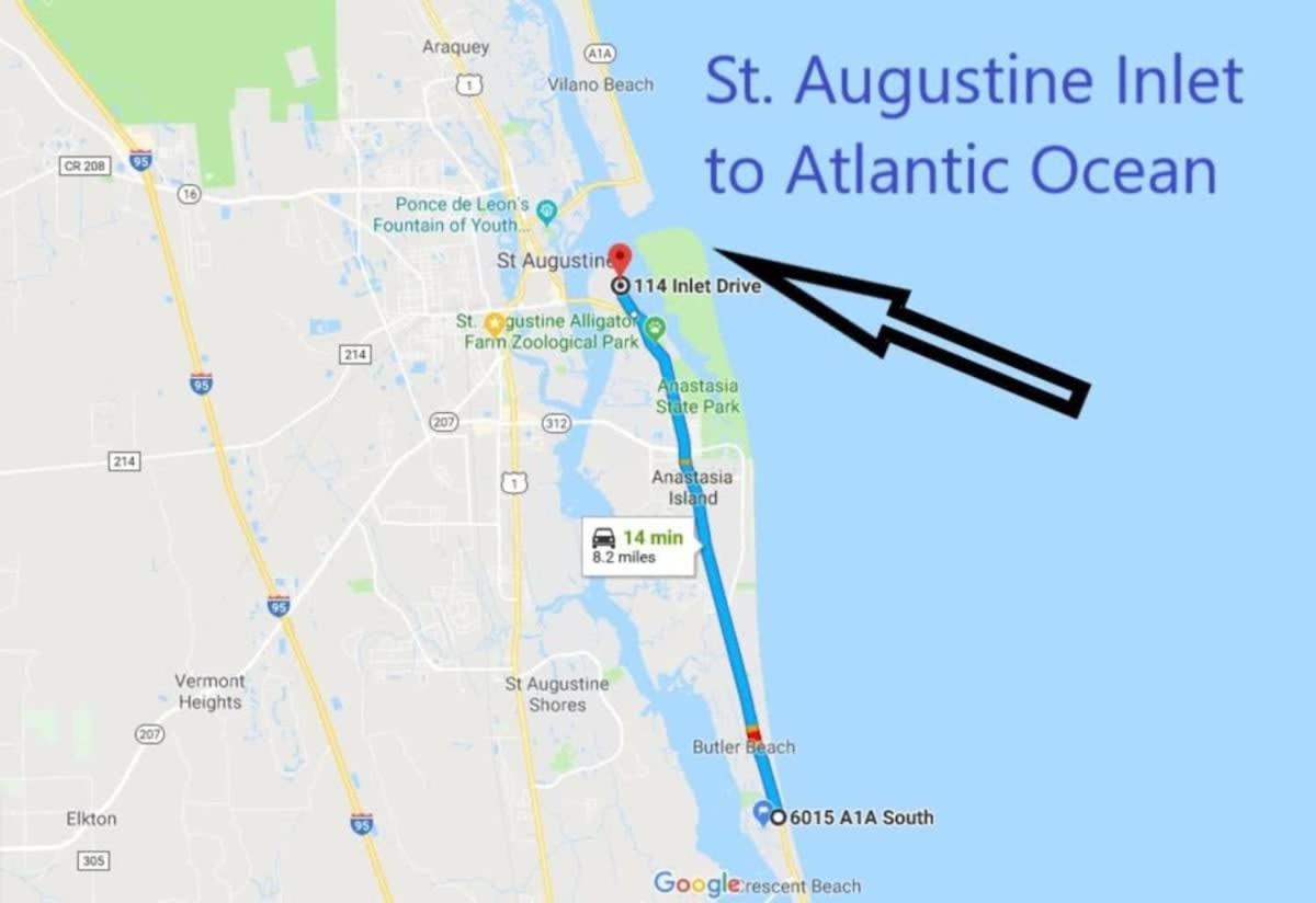 Canal Home Dock Walk To Beach Kayaks Sup Fishing St. Augustine Exterior foto